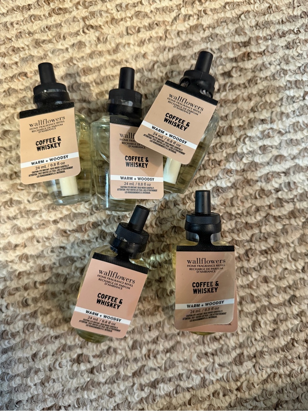 NEW NWT 5 Bath & Body Works Refills-Coffee & Whiskey